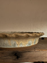 Load image into Gallery viewer, Biege and Sky Blue Pottery Pie Dish