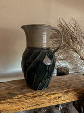 Load image into Gallery viewer, Dark Teal Pottery Pitcher