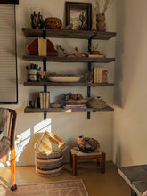 Load image into Gallery viewer, Seagrass Wooden Stool