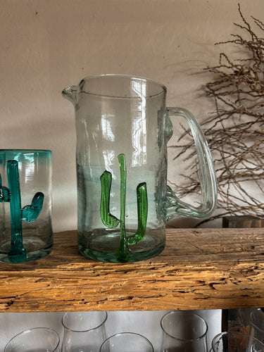 Hand Blown Saguaro Pitcher