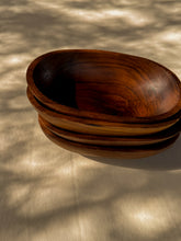 Load image into Gallery viewer, Oval Wooden Serving Bowls, set of 4