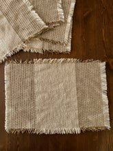 Load image into Gallery viewer, Off White &amp; Beige Placemats, set of 6