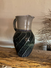 Load image into Gallery viewer, Dark Teal Pottery Pitcher
