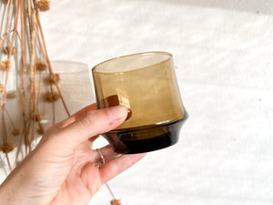 Brown Cocktail Glasses, set of 4