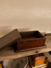 Load image into Gallery viewer, Dark Stained Keepsake Wooden Box