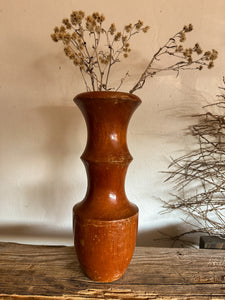 Tall Wooden Vase