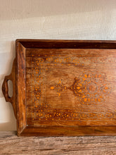 Load image into Gallery viewer, Worn Wooden Serving Tray w/ Inlay
