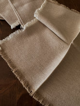 Load image into Gallery viewer, Beige Fringed Cocktail Napkins, set of 5