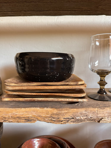Black Stoneware Bowl