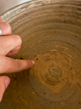 Load image into Gallery viewer, Beige and Muted green Pottery Bowl