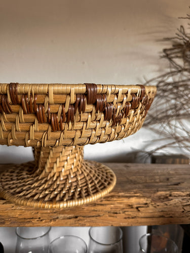 Woven Pedestal Basket
