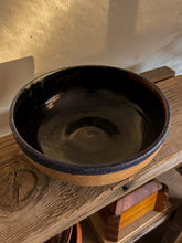 Load image into Gallery viewer, 1974 Blue Rim Stoneware Bowl