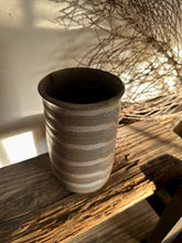 Load image into Gallery viewer, Swirly Grey Pottery Vessel