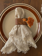 Load image into Gallery viewer, Oatmeal Fringed Napkins, set of 6