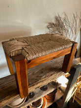 Load image into Gallery viewer, Seagrass Wooden Stool