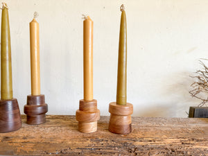Turned Tapered Candle Holders
