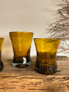 Mexican Hand Blown Tumblers, set of 5
