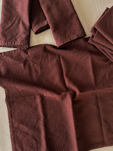 Load image into Gallery viewer, Textured Swiss Dot Chocolate Brown Napkins, set of 10