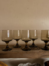 Load image into Gallery viewer, Smoky Brown Goblets, set of 8