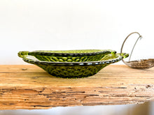 Load image into Gallery viewer, Green Cut Glass Serving Dishes, pair