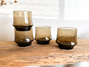 Brown Cocktail Glasses, set of 4