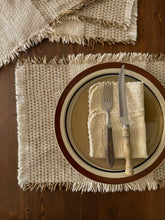 Load image into Gallery viewer, Off White &amp; Beige Placemats, set of 6