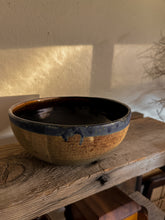 Load image into Gallery viewer, 1974 Blue Rim Stoneware Bowl