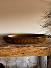 Load image into Gallery viewer, Brown Ribbed Serving Dish