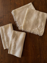 Load image into Gallery viewer, Creamy White Fringe Napkins, set of 4