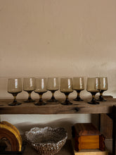 Load image into Gallery viewer, Smoky Brown Goblets, set of 8