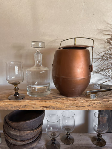 Bronze Ice Bucket with Brass Handle