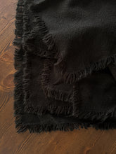 Load image into Gallery viewer, Black Fringed Napkins, set of 6