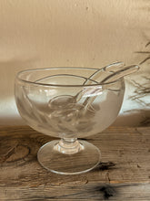 Load image into Gallery viewer, Pedestal Etched Glass Bowl