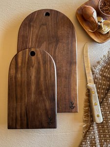Arched Walnut Boards, pair