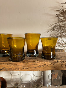 Mexican Hand Blown Tumblers, set of 5