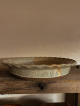 Load image into Gallery viewer, Biege and Sky Blue Pottery Pie Dish