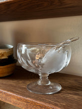 Load image into Gallery viewer, Pedestal Etched Glass Bowl
