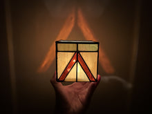 Load image into Gallery viewer, Geometric Stained Glass Tealight Holder