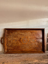 Load image into Gallery viewer, Worn Wooden Serving Tray w/ Inlay