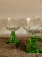Load image into Gallery viewer, Vibrant Green Cocktail Glasses, set of 5