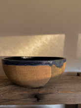 Load image into Gallery viewer, 1974 Blue Rim Stoneware Bowl