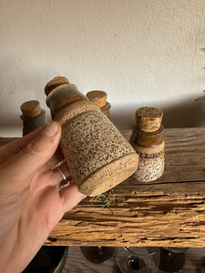 Stoneware Spice Jars, set of 6