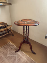 Load image into Gallery viewer, Wood &amp; Leather Side Table