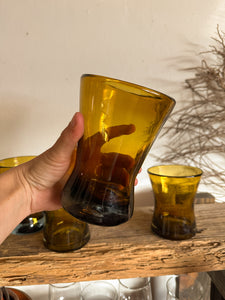 Mexican Hand Blown Tumblers, set of 5