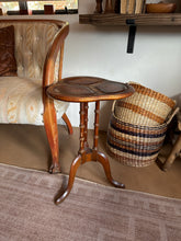 Load image into Gallery viewer, Wood &amp; Leather Side Table