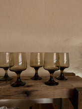 Load image into Gallery viewer, Smoky Brown Goblets, set of 8