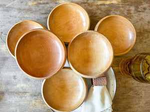 Wooden Bowls, set of 6