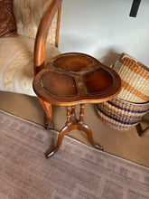 Load image into Gallery viewer, Wood &amp; Leather Side Table