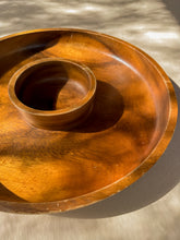 Load image into Gallery viewer, Wooden Chips &amp; Dip Serving Bowl