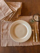 Load image into Gallery viewer, Light Brown Fringed Napkins, set of 8
